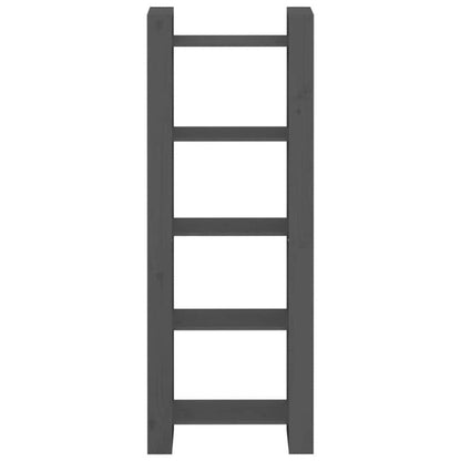 vidaXL Book Cabinet | Grey | Solid Pine Wood | Medium | Book Cabinet 3