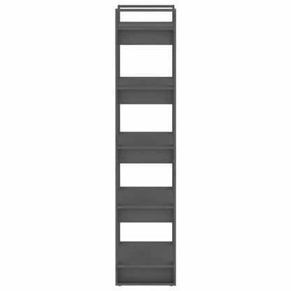 vidaXL Book Cabinet | Grey | Solid Pine Wood | Medium | Book Cabinet 4