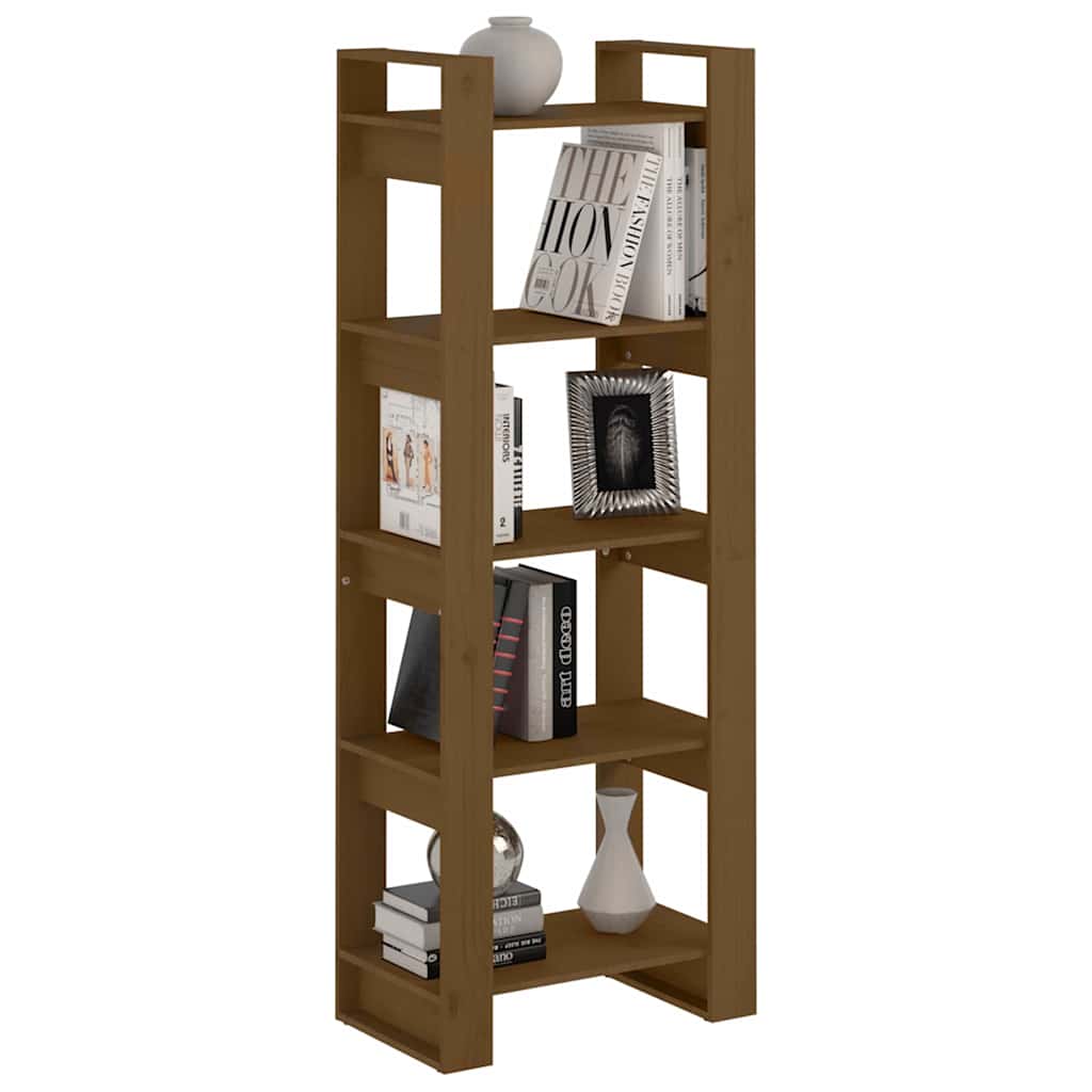 vidaXL Book Cabinet | Honey Brown | Solid Pine Wood | Medium | Book Cabinet 5