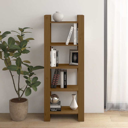 vidaXL Book Cabinet | Honey Brown | Solid Pine Wood | Medium | Book Cabinet 1