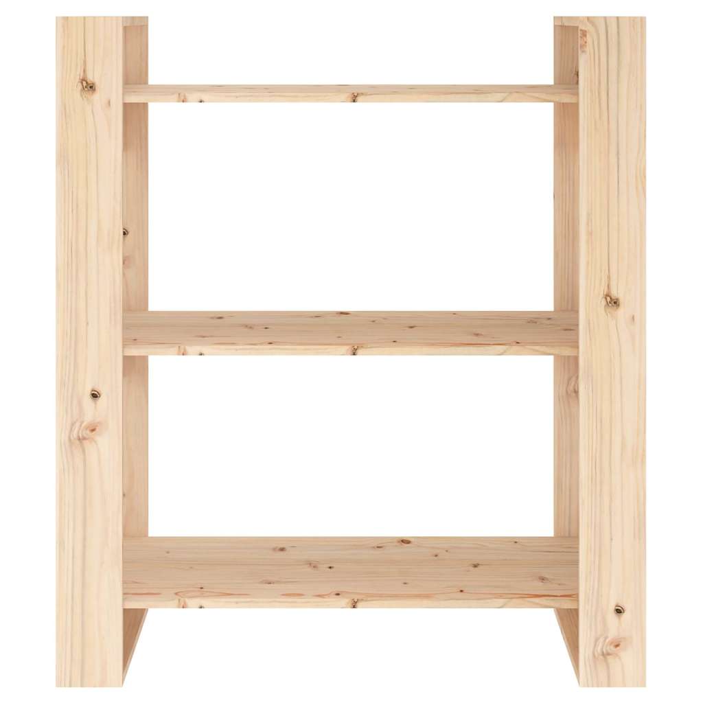 vidaXL Book Cabinet | Natural Wood | Solid pine wood (untreated) | Medium 5