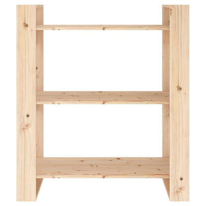 vidaXL Book Cabinet | Natural Wood | Solid pine wood (untreated) | Medium 5