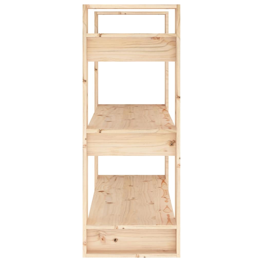 vidaXL Book Cabinet | Natural Wood | Solid pine wood (untreated) | Medium 6