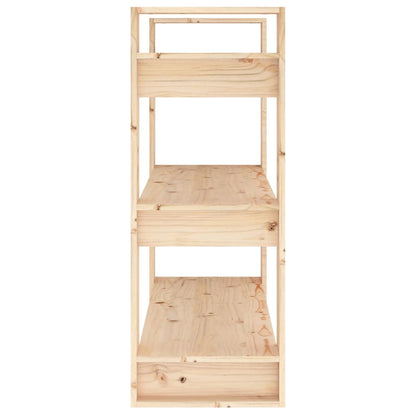 vidaXL Book Cabinet | Natural Wood | Solid pine wood (untreated) | Medium 6