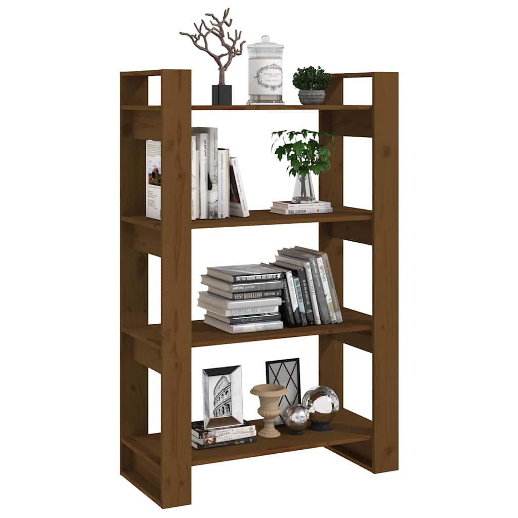 vidaXL Book Cabinet | Honey Brown | Solid Pine Wood | Medium | Book Cabinet 4