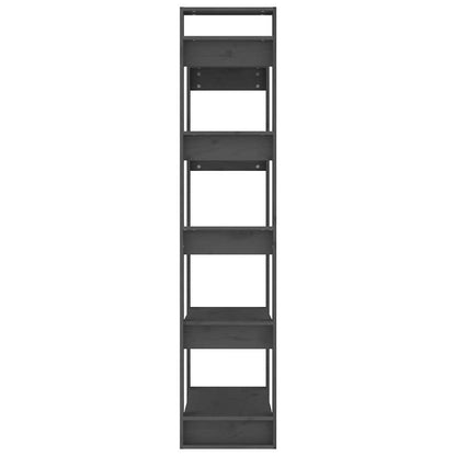vidaXL Book Cabinet | Grey | Solid pine wood | Medium | Book Cabinet 6