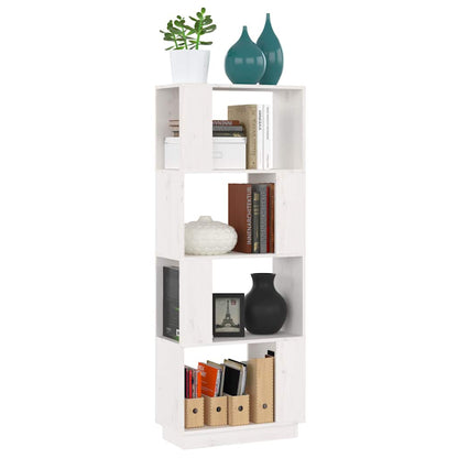 vidaXL Book Cabinet | White | Solid pine wood | 51x25x132 cm | Book Cabinet 4