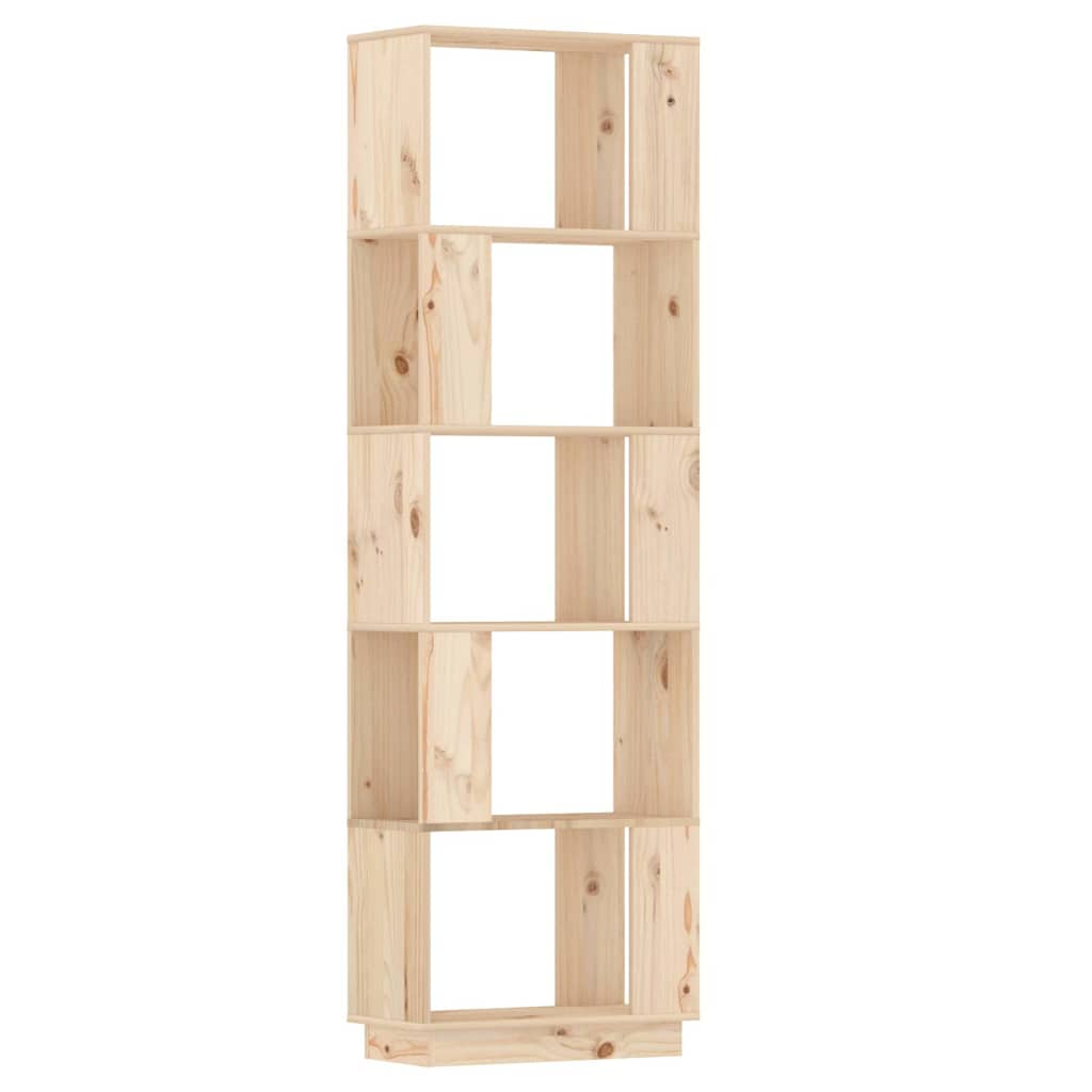 vidaXL Book Cabinet | Natural Pine | Solid Pine Wood | Book Cabinet 2