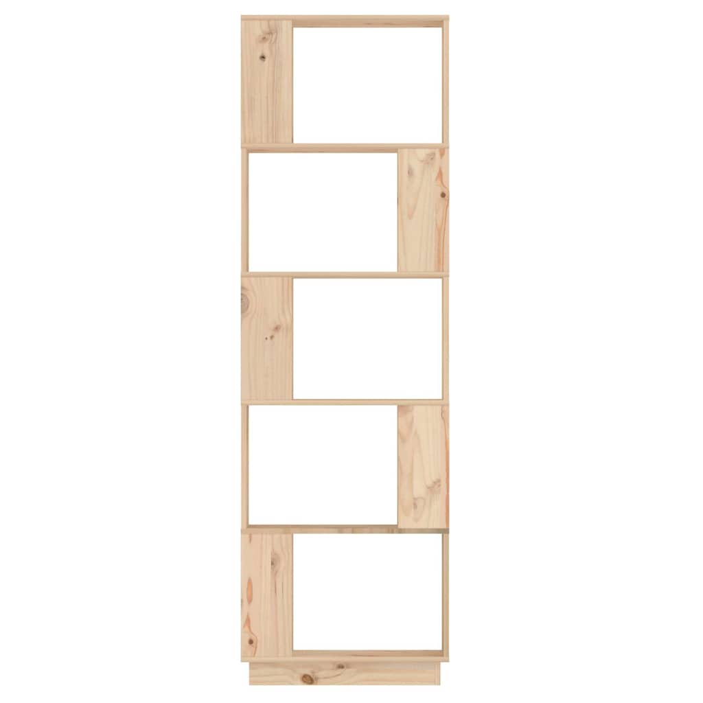 vidaXL Book Cabinet | Natural Pine | Solid Pine Wood | Book Cabinet 5
