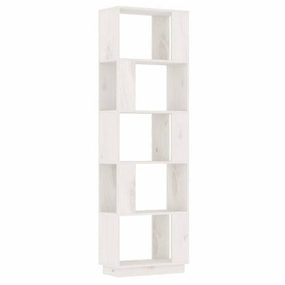 vidaXL Book Cabinet/Room Divider White 51x25x163.5 cm Solid Wood Pine 2