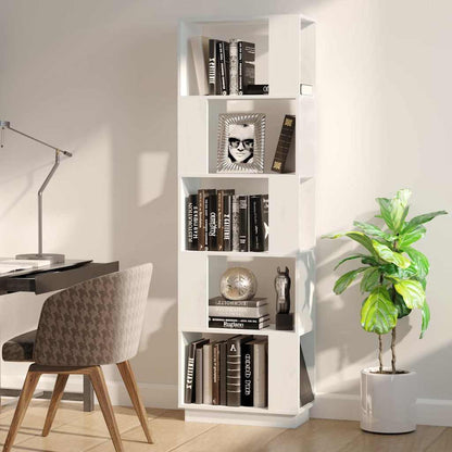 vidaXL Book Cabinet/Room Divider White 51x25x163.5 cm Solid Wood Pine 3
