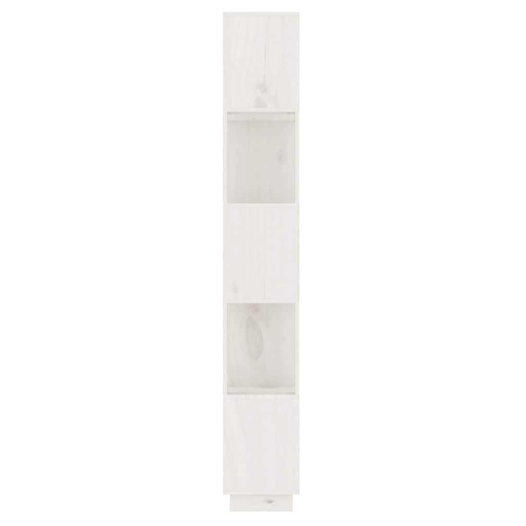 vidaXL Book Cabinet/Room Divider White 51x25x163.5 cm Solid Wood Pine 6
