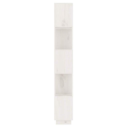 vidaXL Book Cabinet/Room Divider White 51x25x163.5 cm Solid Wood Pine 6