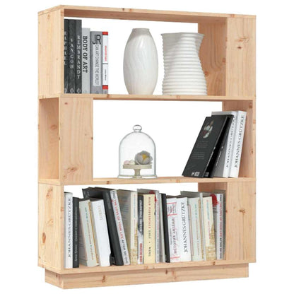 vidaXL Book Cabinet | Natural Pine | Solid Pinewood | Medium | Book Cabinet 4