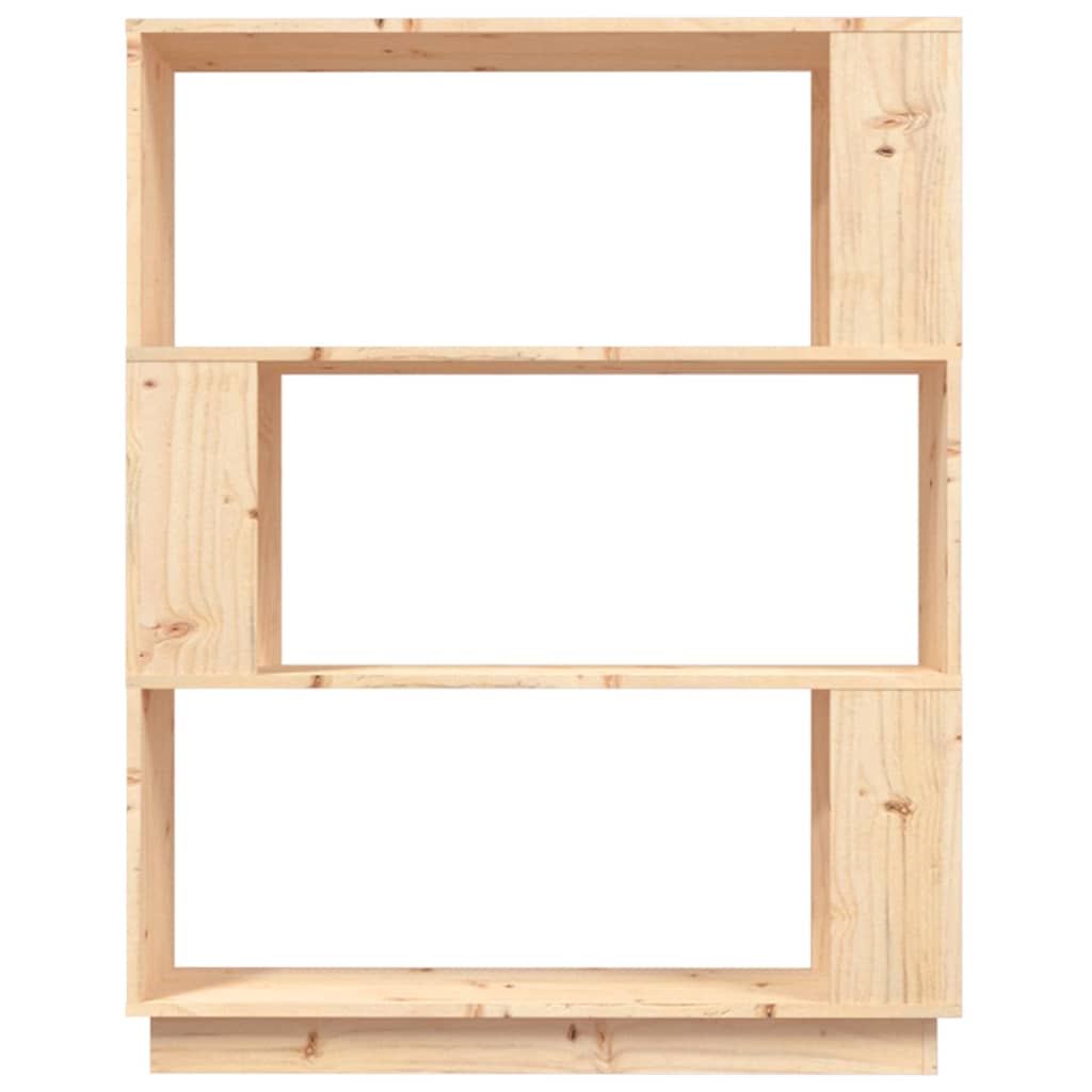 vidaXL Book Cabinet | Natural Pine | Solid Pinewood | Medium | Book Cabinet 5