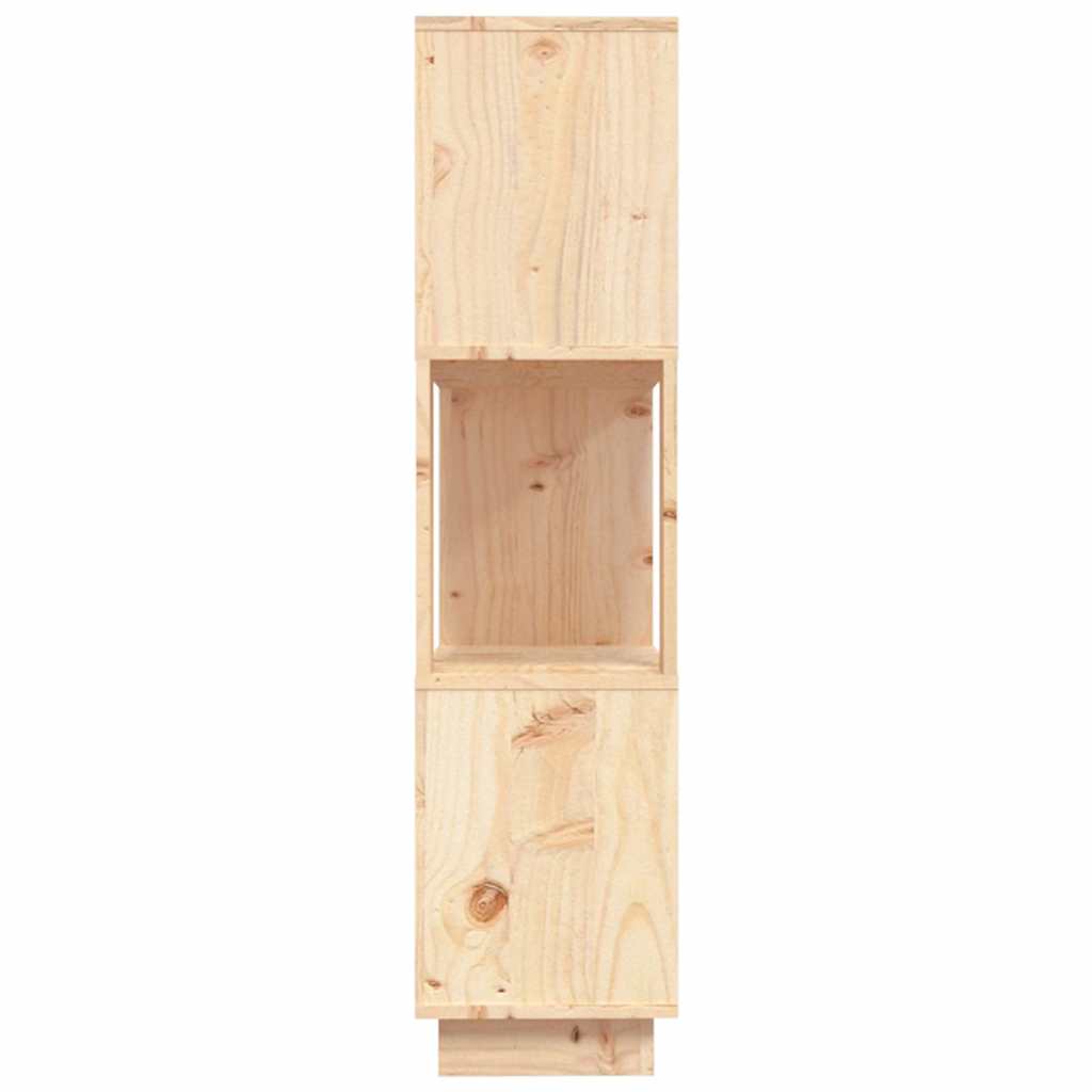 vidaXL Book Cabinet | Natural Pine | Solid Pinewood | Medium | Book Cabinet 6