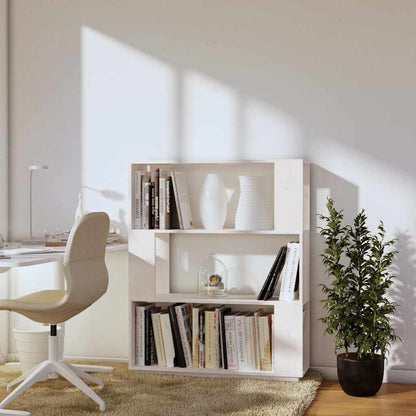 vidaXL Book Cabinet | White | Solid pine wood | Medium | Book Cabinet 3