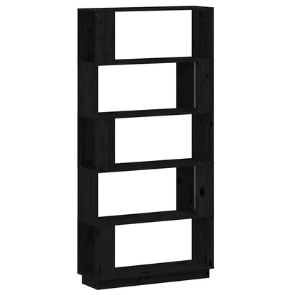 vidaXL Book Cabinet | Black | Solid Pine Wood | Medium | Book Cabinet 2