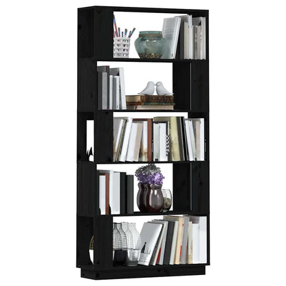 vidaXL Book Cabinet | Black | Solid Pine Wood | Medium | Book Cabinet 4