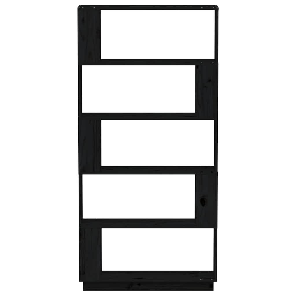 vidaXL Book Cabinet | Black | Solid Pine Wood | Medium | Book Cabinet 5