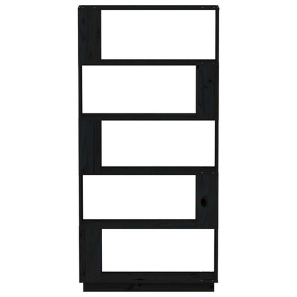 vidaXL Book Cabinet | Black | Solid Pine Wood | Medium | Book Cabinet 5