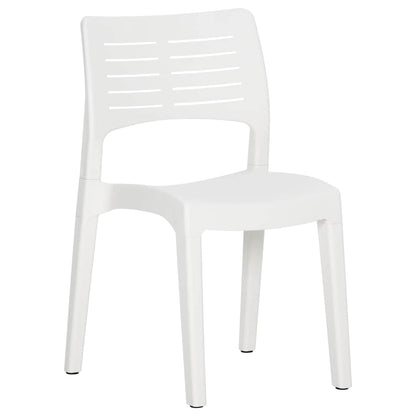vidaXL Garden Chairs 2 pcs White Polypropylene 3