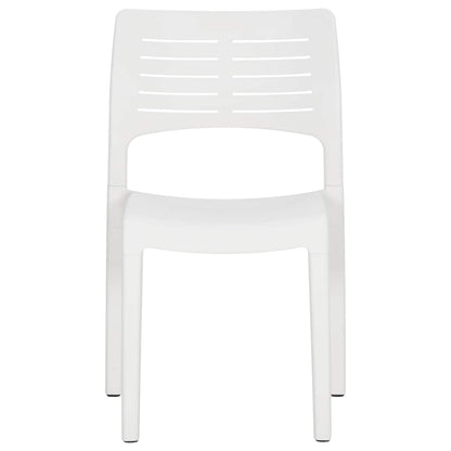 vidaXL Garden Chairs 2 pcs White Polypropylene 4