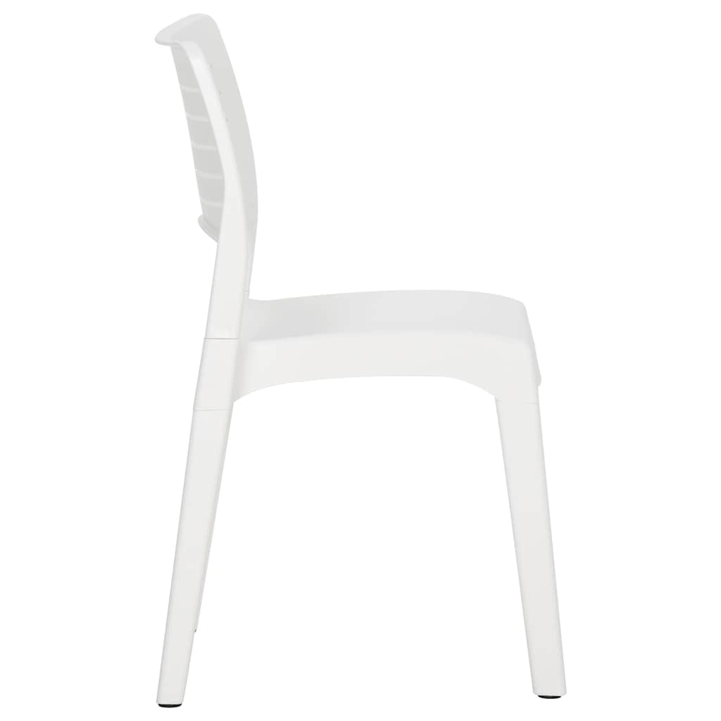 vidaXL Garden Chairs 2 pcs White Polypropylene 5