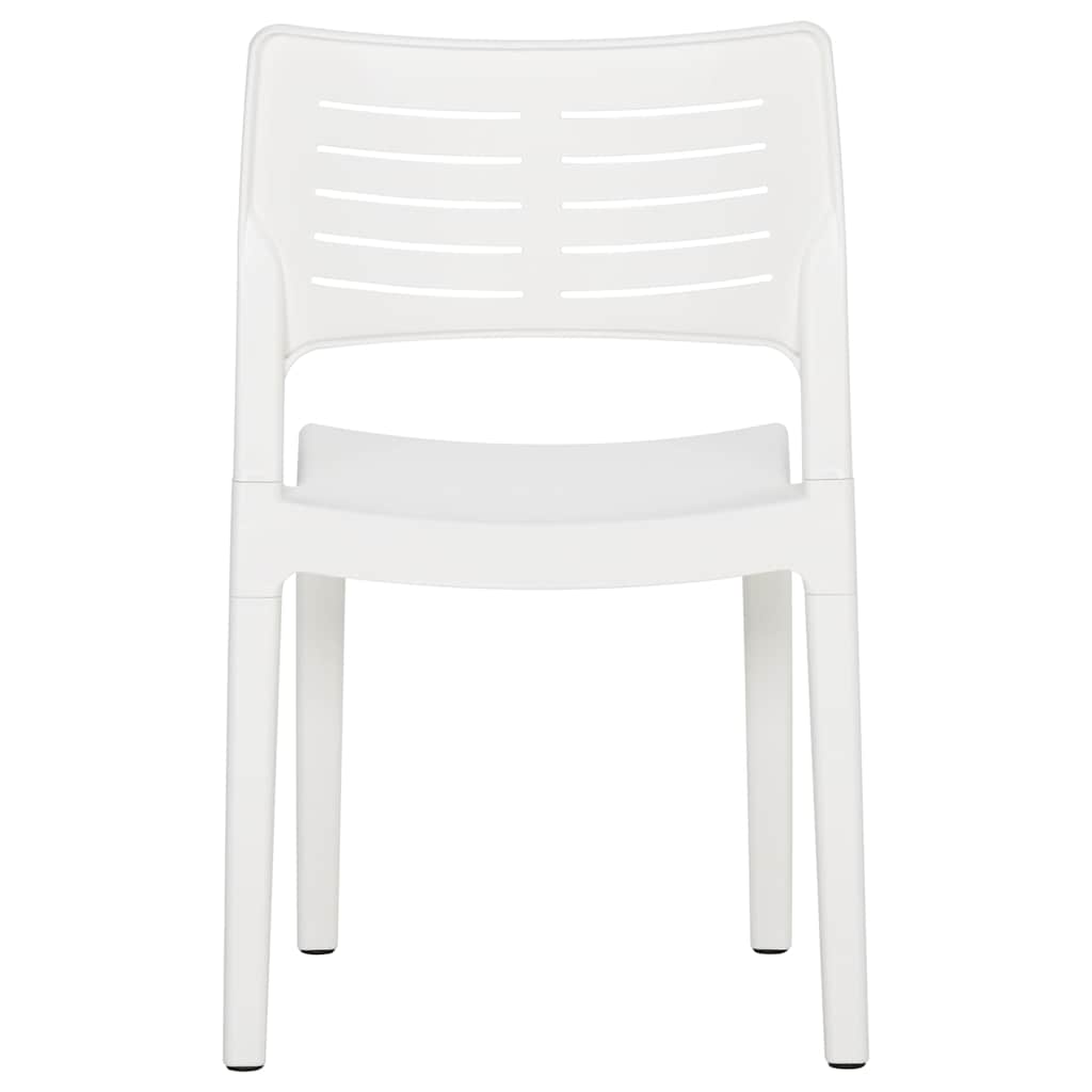vidaXL Garden Chairs 2 pcs White Polypropylene 6