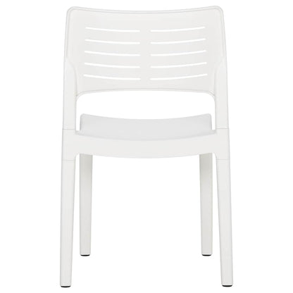 vidaXL Garden Chairs 2 pcs White Polypropylene 6