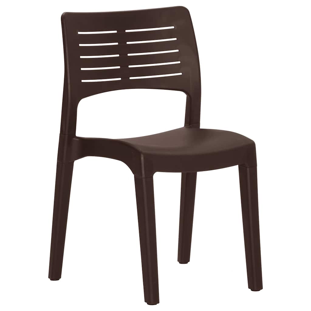 vidaXL Garden Chairs 2 pcs Mocha Polypropylene 3