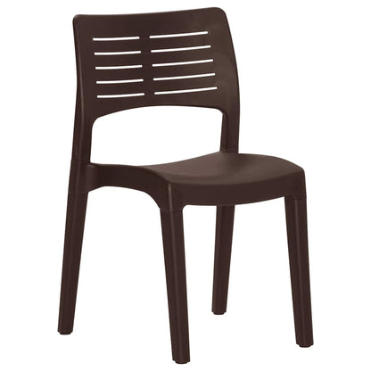 vidaXL Garden Chairs 2 pcs Mocha Polypropylene 3