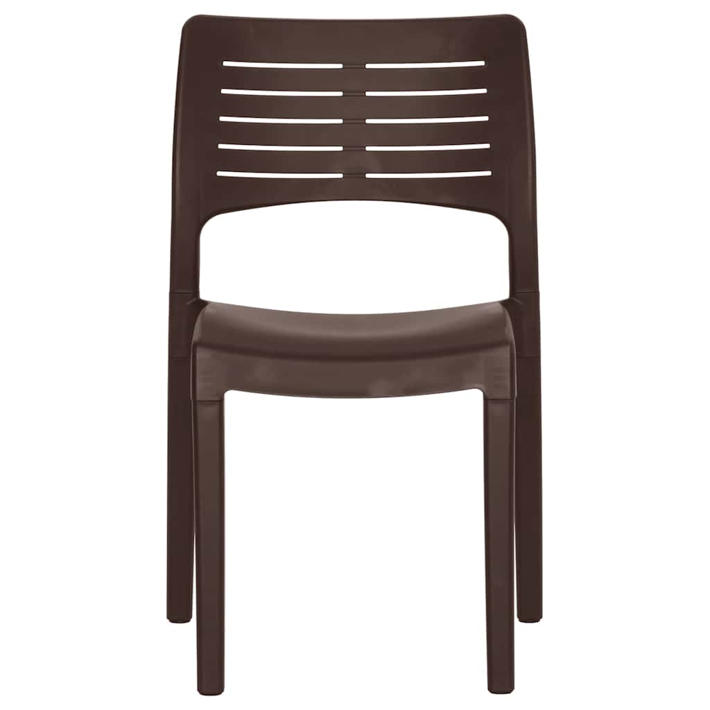 vidaXL Garden Chairs 2 pcs Mocha Polypropylene 4