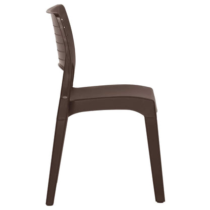 vidaXL Garden Chairs 2 pcs Mocha Polypropylene 5