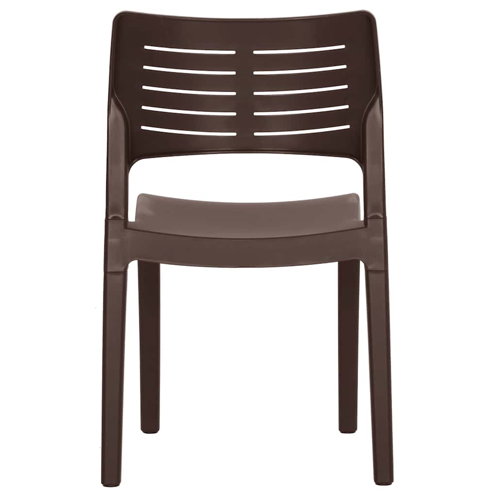 vidaXL Garden Chairs 2 pcs Mocha Polypropylene 6
