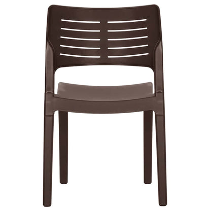 vidaXL Garden Chairs 2 pcs Mocha Polypropylene 6