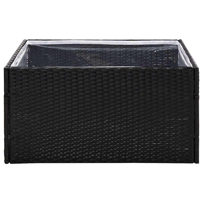 vidaXL Garden Planter | Black and transparent 4