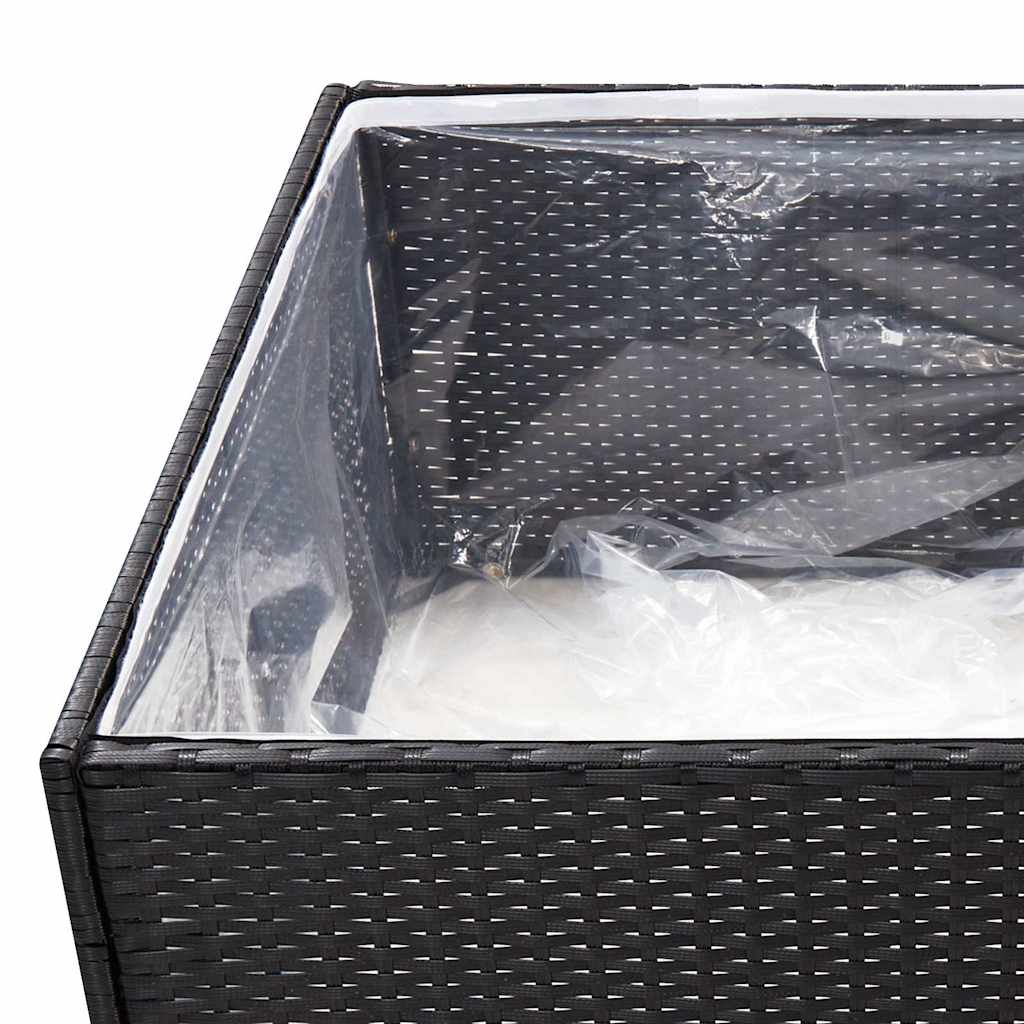 vidaXL Garden Planter | Black and transparent 5
