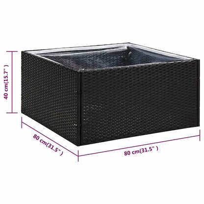 vidaXL Garden Planter | Black and transparent 6
