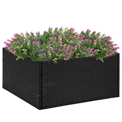 vidaXL Garden Planter | Black and transparent 1