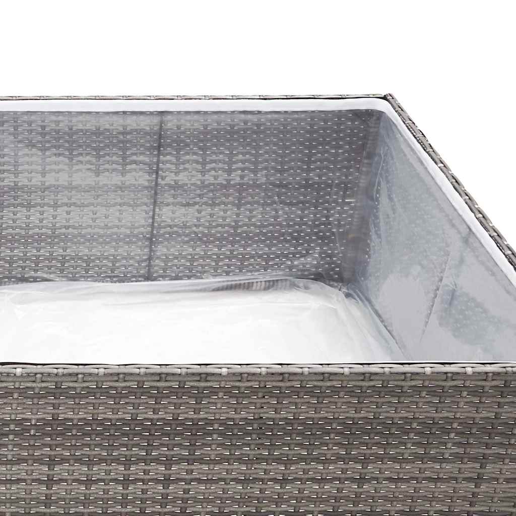 vidaXL Garden Planter | Grey and transparent 5