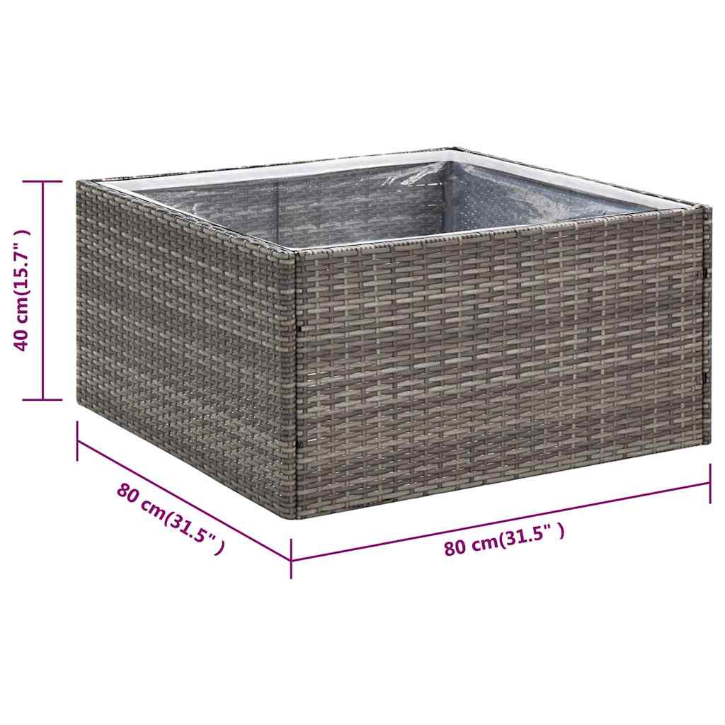 vidaXL Garden Planter | Grey and transparent 6