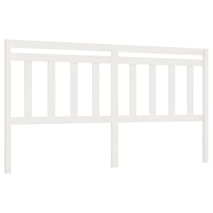 814110 vidaXL Bed Headboard White 186x4x100 cm Solid Wood Pine 2
