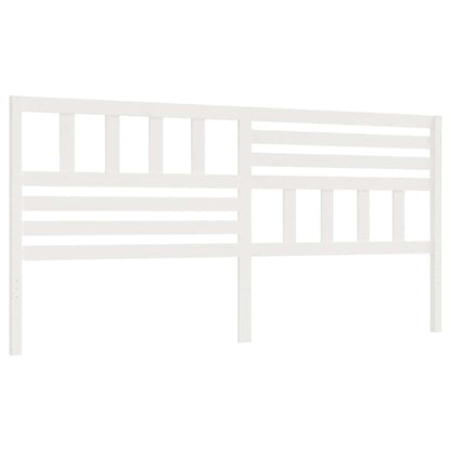 vidaXL Bed Headboard White 206x4x100 cm Solid Wood Pine 2