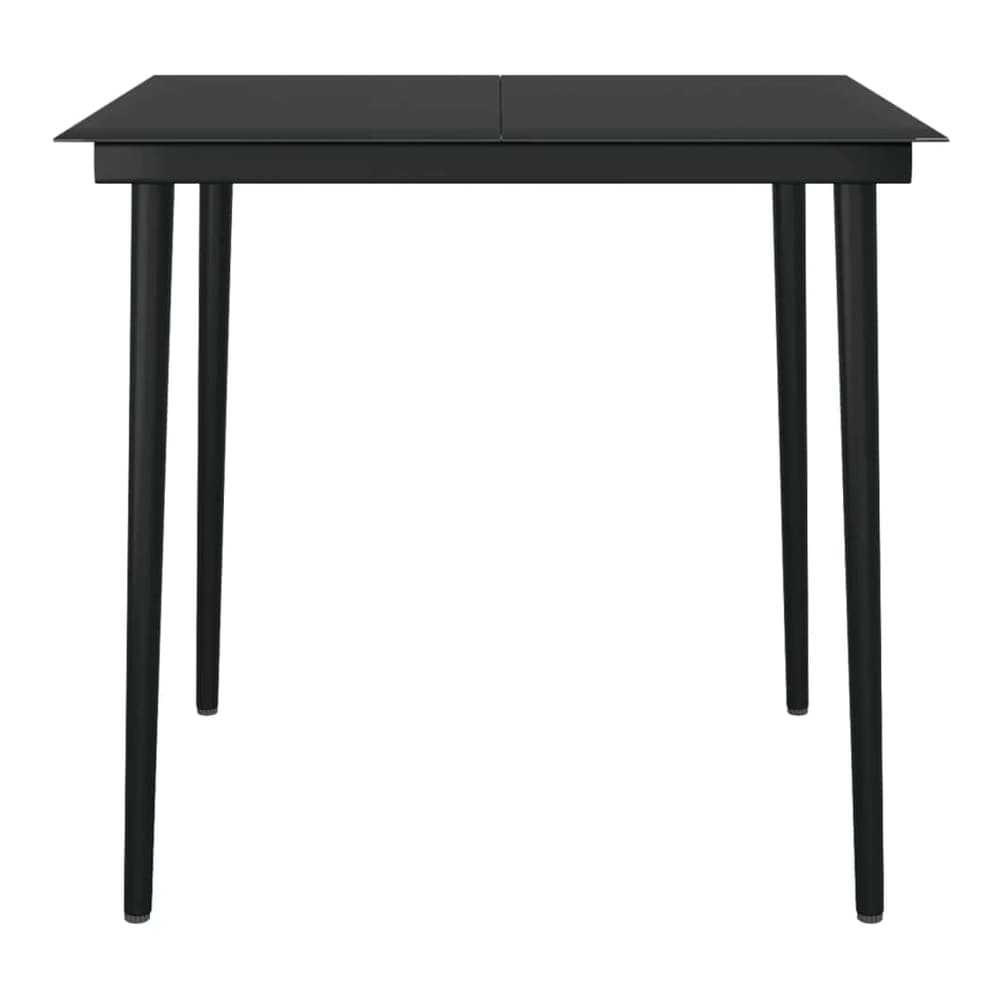 5 Piece Garden Dining Black 80 cm table length 2