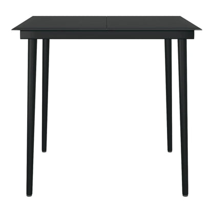 5 Piece Garden Dining Black 80 cm table length 2