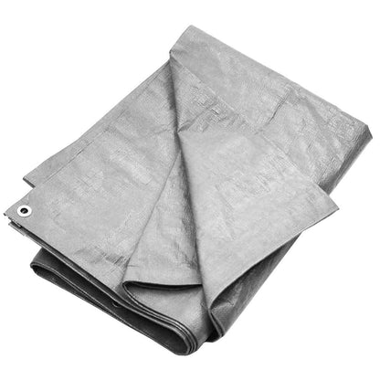 vidaXL Tarpaulin 180 g/m² 8x10 m Grey HDPE 2