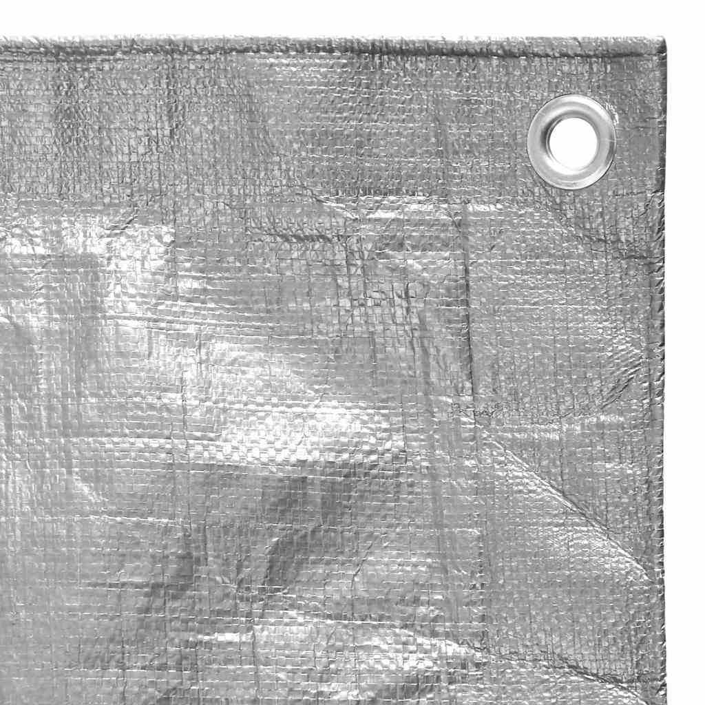 vidaXL Tarpaulin 180 g/m² 8x10 m Grey HDPE 4