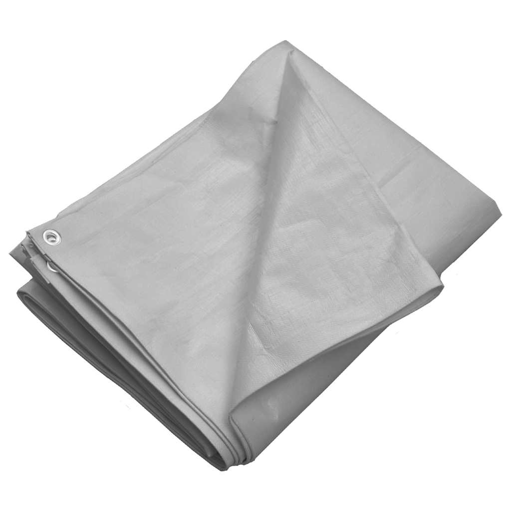 vidaXL Tarpaulin 260 g/m² 6x6 m Grey HDPE 2
