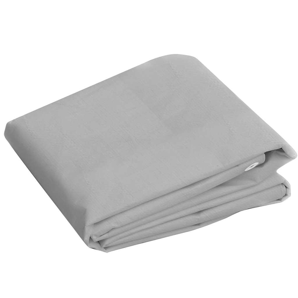 vidaXL Tarpaulin 260 g/m² 6x6 m Grey HDPE 3